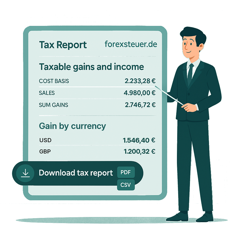 Forex Tax Reporting Dashboard image